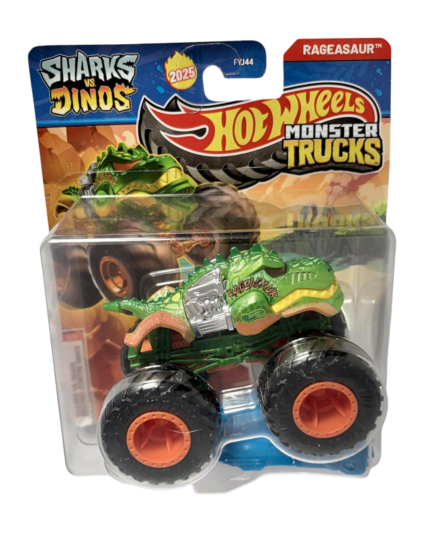 Autos Monster Trucks Hot Weels: Tiburones vs Dinosaurios - Rageasaur